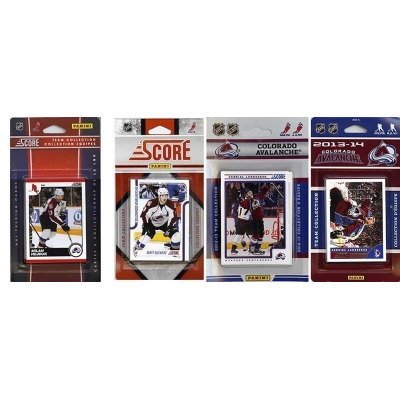 CandICollectables AVALANCHE413TS NHL Colorado Avalanche 4 Different Licensed Trading Card Team Sets 