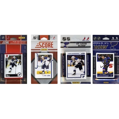 CandICollectables BLUES413TS NHL St. Louis Blues 4 Different Licensed Trading Card Team Sets 