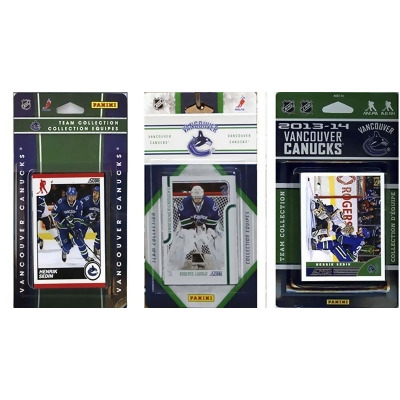 CandICollectables CANUCKS313TS NHL Vancouver Canucks 3 Different Licensed Trading Card Team Sets 