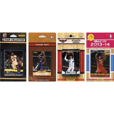 CandICollectables HAWKS4TS NBA Atlanta Hawks 4 Different Licensed Trading Card Team Sets 