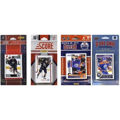 CandICollectables OILERS414TS NHL Edmonton Oilers 4 Different Licensed Trading Card Team Sets 