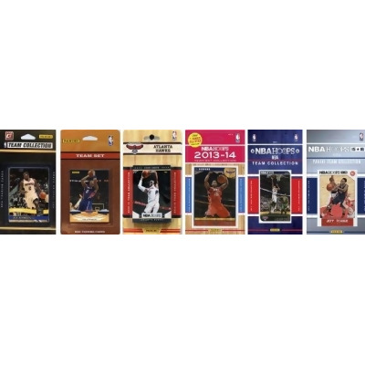 CandICollectables HAWKS615TS NBA Atlanta Hawks 6 Different Licensed Trading Card Team Sets 