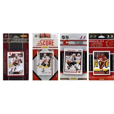 CandICollectables FLAMES413TS NHL Calgary Flames 4 Different Licensed Trading Card Team Sets 