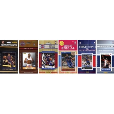 CandICollectables PISTONS615TS NBA Detroit Pistons 6 Different Licensed Trading Card Team Sets 