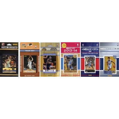 CandICollectables NUGGETS615TS NBA Denver Nuggets 6 Different Licensed Trading Card Team Sets 