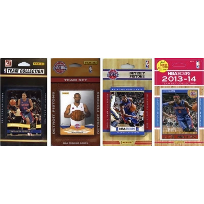 CandICollectables PISTONS4TS NBA Detroit Pistons 4 Different Licensed Trading Card Team Sets 