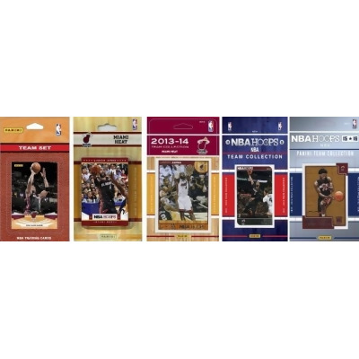 CandICollectables HEAT515TS NBA Miami Heat 6 Different Licensed Trading Card Team Sets 