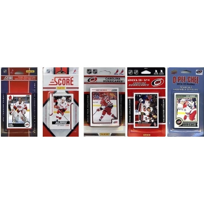 CandICollectables HURRICANES514TS NHL Carolina Hurricanes 5 Different Licensed Trading Card Team Sets 