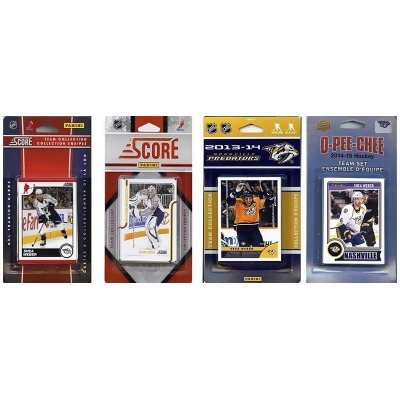 CandICollectables PREDATORS414TS NHL Nashville Predators 4 Different Licensed Trading Card Team Sets 