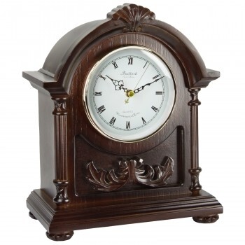 Bedford Clock Collection BED183 Wood Mantel Clock with Chimes 
