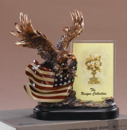 Marian Imports F51149 Eagle With Flag Picture Frame-Flag Picture Frame - 10 x 5.5 x 10 in. 