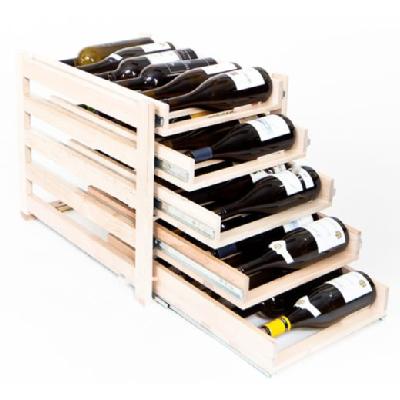 Wine Logic Five Tray 30 Bottle Storage Wine Rack - 22.25 x 18.25 x 16.13 in. 