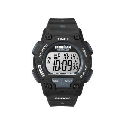 Timex T5K196 Mens Ironman 30-Lap Shock Full-Size Watch, Black 
