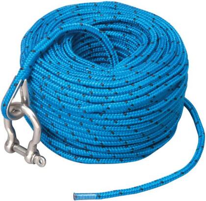 TRAC Outdoor Products T10118 Anchor Rope 5mm x 100 ft. SS Shackle