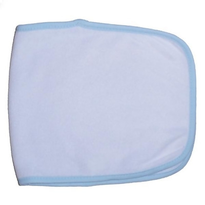 Bambini 1025B 2-Ply Terry Burp Cloth White with Blue Trim 