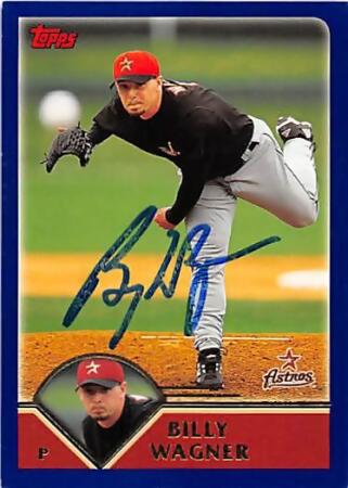 Billy Wagner Houston Astros 2003 Topps Heritage Autographed Card - Awesome  Autograph. This item comes with a certificate of authenticity from
