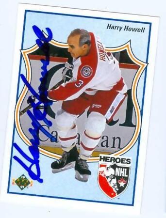 Autograph 157679 New York Rangers 1991 Upper Deck Heros of Nhl No. 511 Harry Howell Autographed Hockey Card 