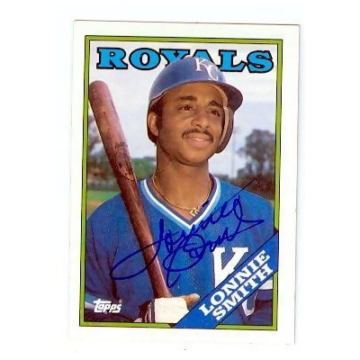 Autograph 119885 Kansas City Royals 1988 Topps No. 777 Lonnie Smith Autographed Baseball Card 