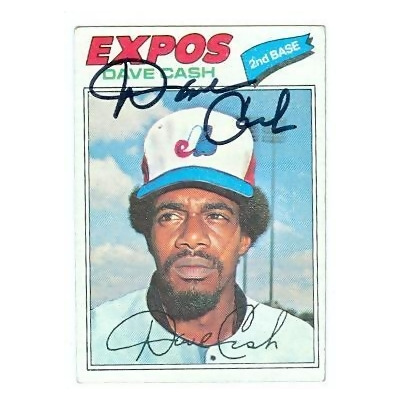 Dave Cash autographed baseball card (Montreal Expos) 1977 Topps No.649 