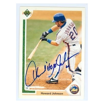  Autographed Howard Johnson New York Mets Photo