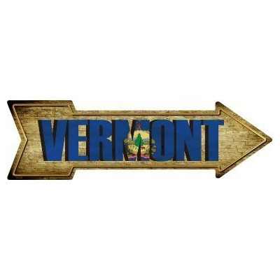 Smart Blonde A-238 5 x 17 in. Vermont Novelty Metal Arrow Sign 