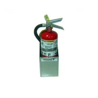 silver fire extinguisher