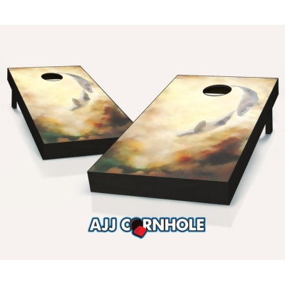 AJJCornhole 107-WhaleFriends Whale Be Friends Forever Theme Cornhole Set with Bags - 8 x 24 x 48 in. 