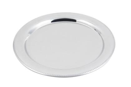 Bon Chef 61331 15 in. dia. Round Tray with Bead Border 