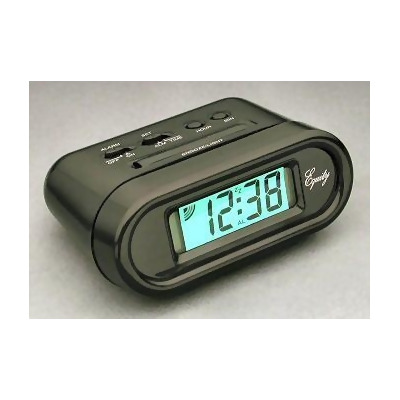 Equity 31003P BLK LCD Snooze Alarm Clock - Black 
