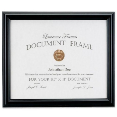 Lawrence Frames 185081 8.5 x 11 Black Document Frame 