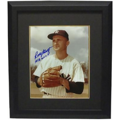 Athlon CTBL-BB16617 Bobby Shantz Signed New York Yankees Photo Custom Framed 1958 WSC - World Series Champs - Close Up - 8 x 10 