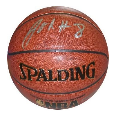 Athlon CTBL-016870 Jahlil Okafor Signed Indoor & Outdoor NBA Spalding Basketball No.8 - Philadelphia 76ers 