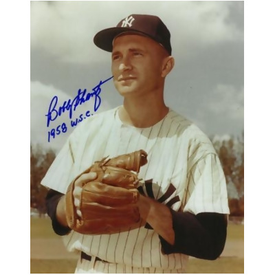 Athlon CTBL-016617 Bobby Shantz Signed New York Yankees Photo 1958 WSC - World Series Champs - Close Up - 8 x 10 