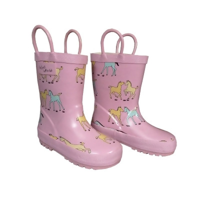 Foxfire FOX-600-40-8 Childrens Pink Pony Rain Boot - Size 8 