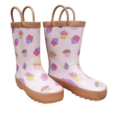 Foxfire FOX-600-46-8 Childrens Pink Cupcakes Galore Rain Boot - Size 8 