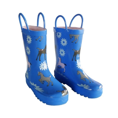 Foxfire FOX-600-24-6 Childrens Blue Pony Rain Boot - Size 6 