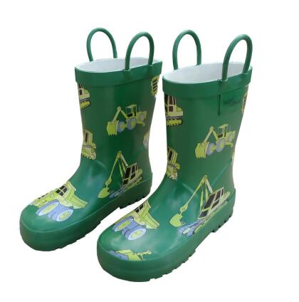 Foxfire FOX-600-30-10 Childrens Green Construction Rain Boot - Size 10