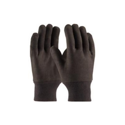 Protective Industrial WA7530A 8 oz Light Weight Cotton Knit Wrist Mens Brown Jersey Gloves 