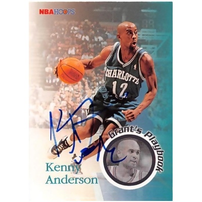 Autograph Warehouse 249042 Kenny Anderson Autographed Basketball Card - Charlotte Hornets 1996 NBA Hoops - No. 190 