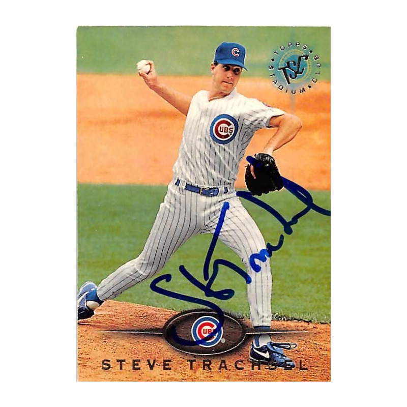 Steve Trachsel autographed baseball card (Chicago Cubs) 1995 Topps