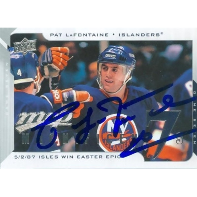 Autograph Warehouse 249002 Pat LaFontaine Autographed Hockey Card - New York Islanders NHL SC 2008 Upper Deck - No. M7PL 