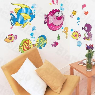 HL-6806 Tropical Fish 2 - X-Large Wall Decals Stickers Appliques Home Decor 