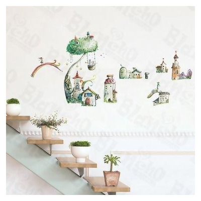 ZS-051 Towers - Wall Decals Stickers Appliques Home Decor Multicolor 