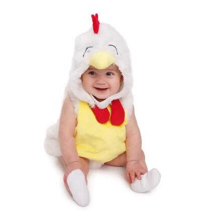Dress Up America 862-0-6 Plush Rooster Chicken Costume for 0 to 6 Months Baby 