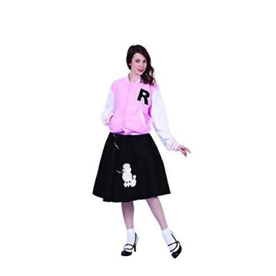 RG Costumes 81351-PK-L Letterman Jacket Adult Large - Pink 