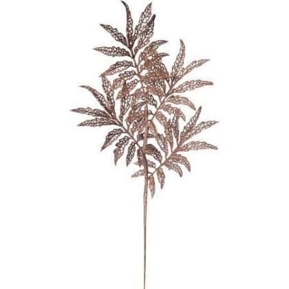 Vickerman L162815 Chocolate Sumac Glitter Leaf Spray - 22 in. - 6 per Bag 