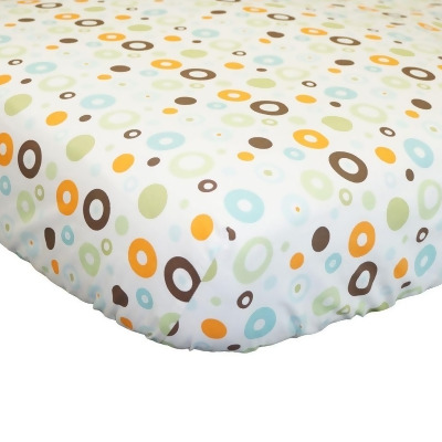 Cotton Tale SRST Scribbles Multicolor Circles Fitted Crib Sheet 