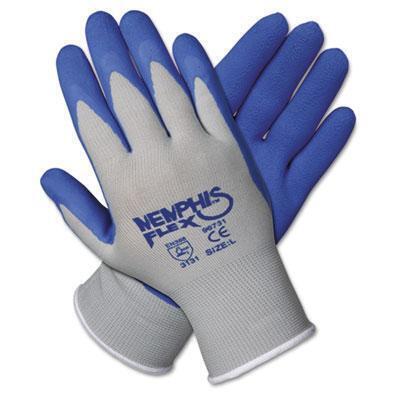 Crews 96731M Memphis Flex Seamless Nylon Knit Gloves Medium Blue/Gray 1 Pair 
