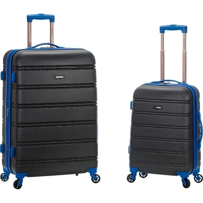 Rockland F225-GREY 20 x 28 in. Expandable Abs Spinner Suitcase Set, Grey - 2 Piece 