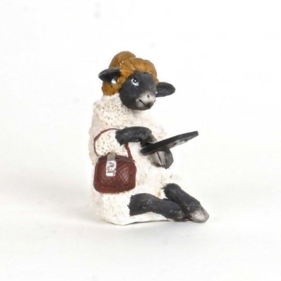Hi-Line Gift SC005-SH Sitting Sheep Figurine With Planshet 